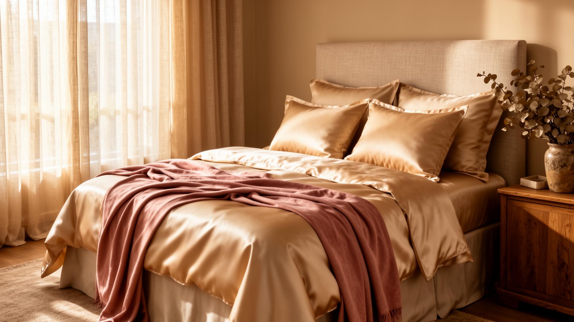 Cozy bedroom with Shinerse textiles