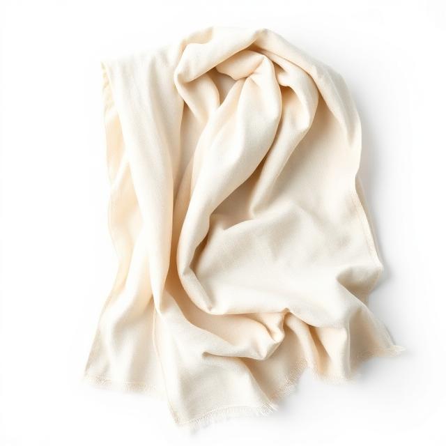 Lniany Koc - Kremowy